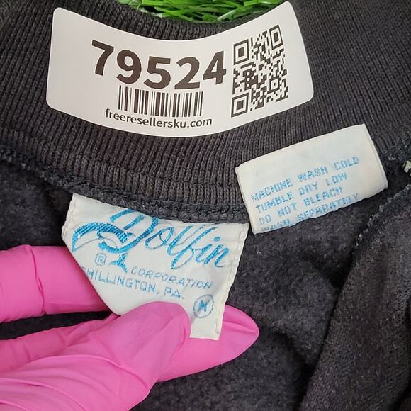 Vintage 80s MOD Sweatshirt Womens Medium 21x21 Baggy Boxy - Picture 8 of 13